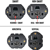 
En esta imagen, puede ver cómo reconocer la diferencia entre un PowerTube SMART Bosch y un Powertube no SMART Bosch y puede ver cómo reconocer la diferencia entre un PowerTube vertical Bosch y un Powertube horizontal Bosch. En una batería Bosch SMART la